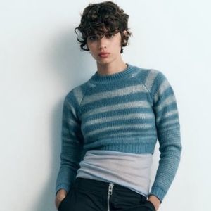 Zara stripped cropped sweater